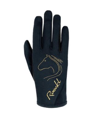 Roeckl Reithandschuh Tryon Teens schwarz/gold