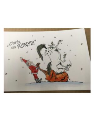 Weihnachtskarte    Ohhh ein Pony